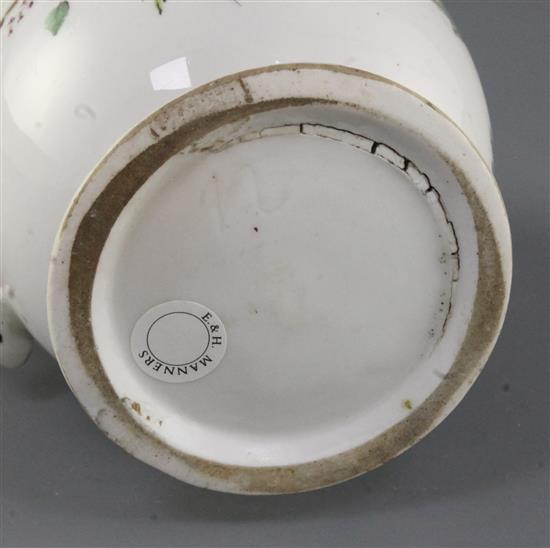 A large Derby baluster shaped mug, c.1760, 17cm, slight faults